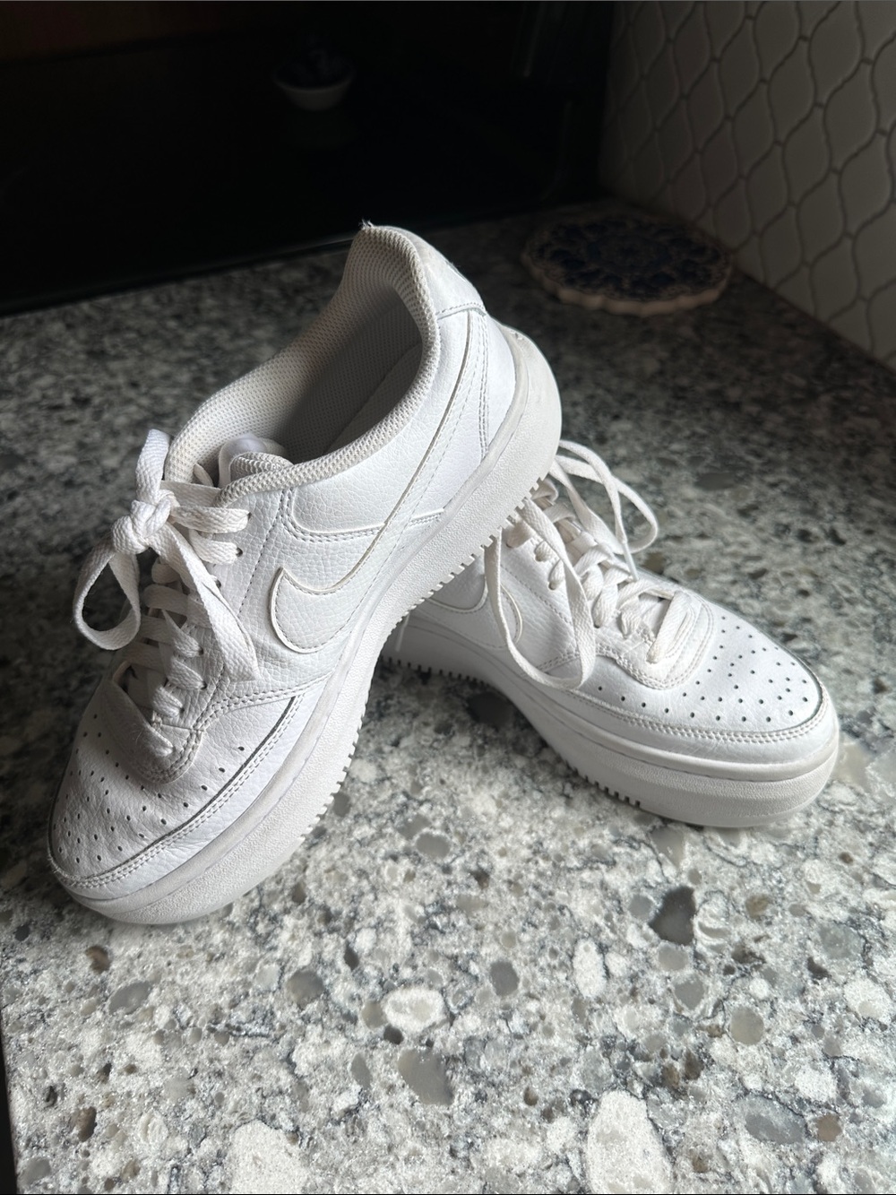 Nike Women's court vision Alta White Platform Sneakers